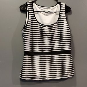 Striped White House Black MarketSleeveless Blouse